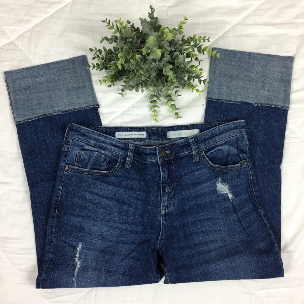 Pilcro Anthro Hyphen Distressed Cropped Ankle 29